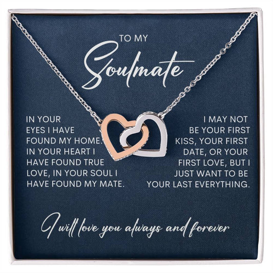 To My Soulmate | Interlocking Hearts necklace